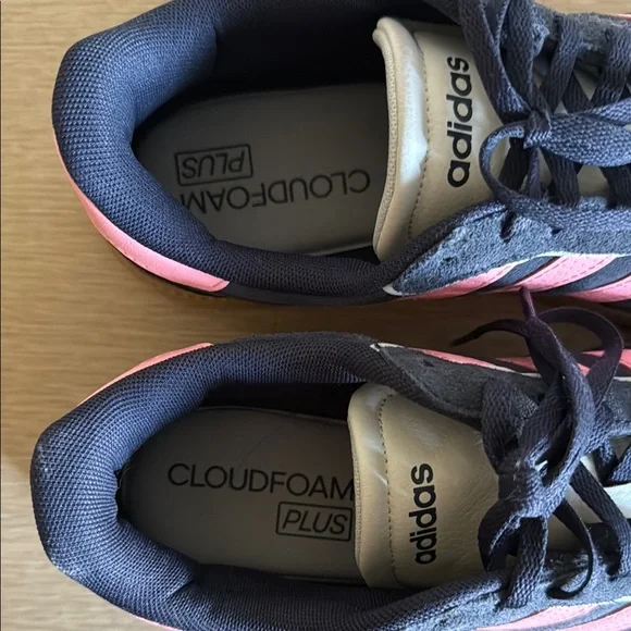 Adidas Dark Blue and Pink Trainers - Picture 6 of 6